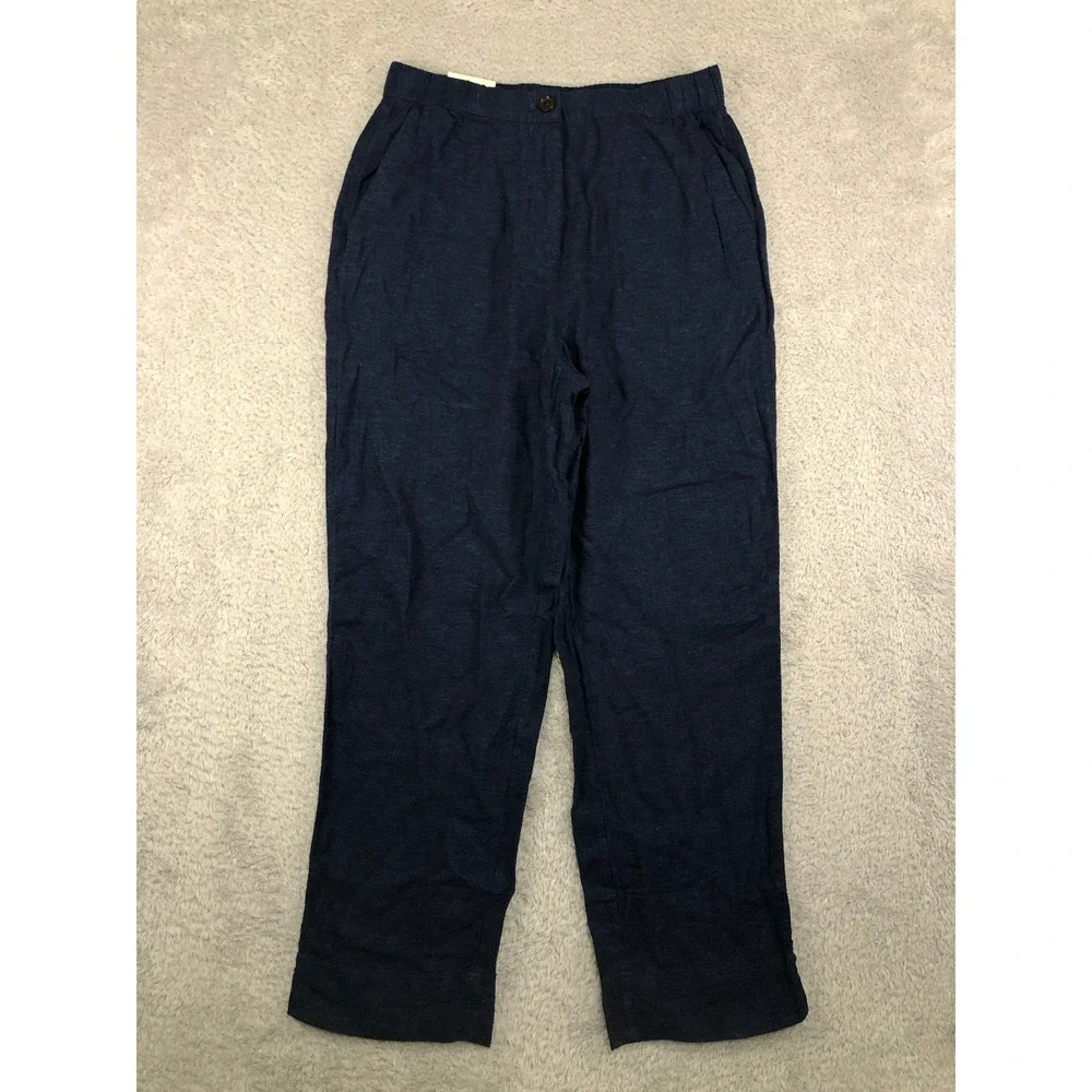 Banana Republic Pants Women S (28x27) Blue NWT Linen Blend Tapered Ankle